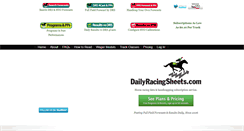 Desktop Screenshot of dailyracingsheets.com