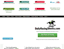 Tablet Screenshot of dailyracingsheets.com